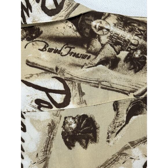 Panama Jack Men’s Brown Tropical Print Short Sleeve Button Up Shirt XL Hawaiian - Picture 8 of 12